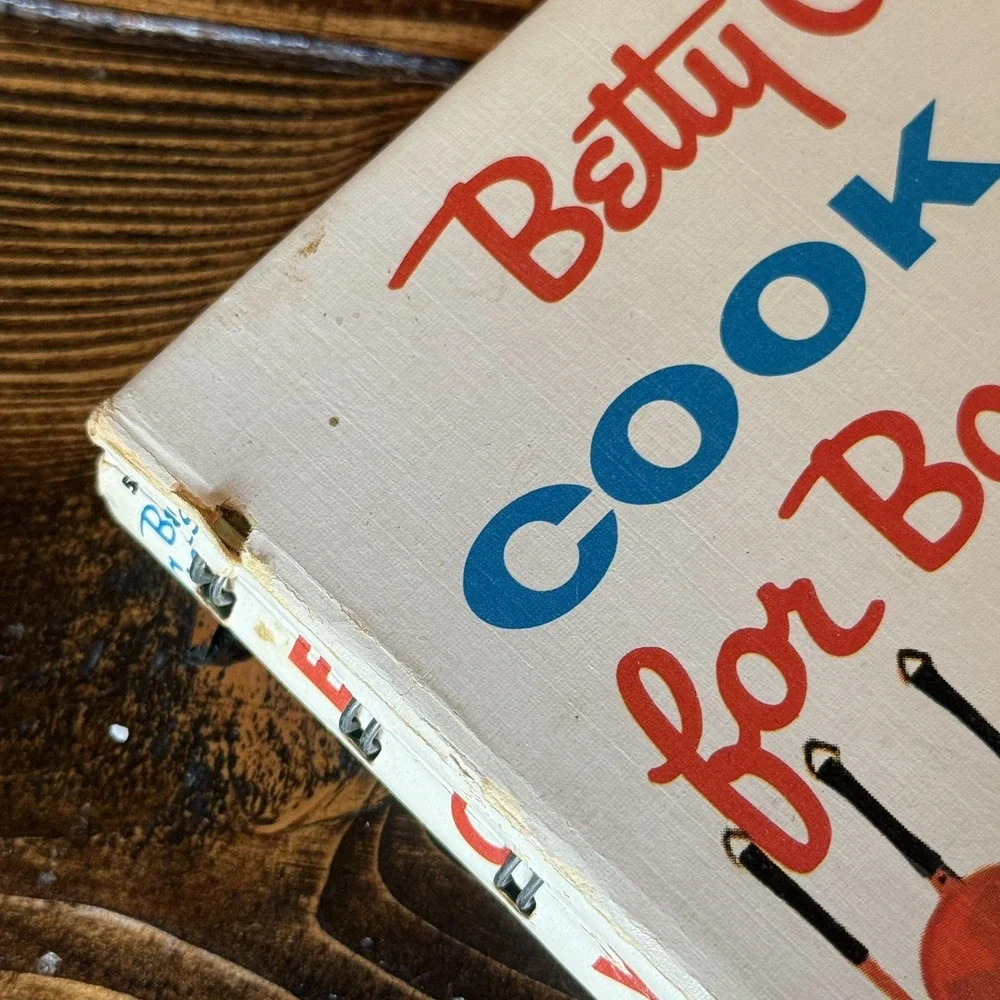 Vintage Betty Crocker Cookbook 1st Edition 1957 Boy Girl Hardback Spiral Book